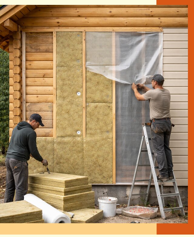 Утепление дома из бруса в Нижневартовске от 3885 руб./м2 — работы под ключ | ТепломастерНжт