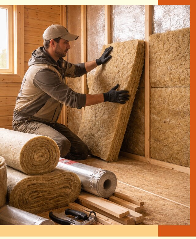 Утепление бани в Нижневартовске под ключ от 4662 руб./м2 — утеплить потолок, пол и стены | ТепломастерНжт