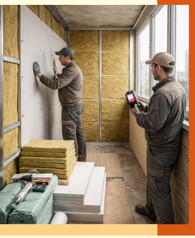 Утепление балкона в Нижневартовске от 4662 руб. под ключ | ТепломастерНжт